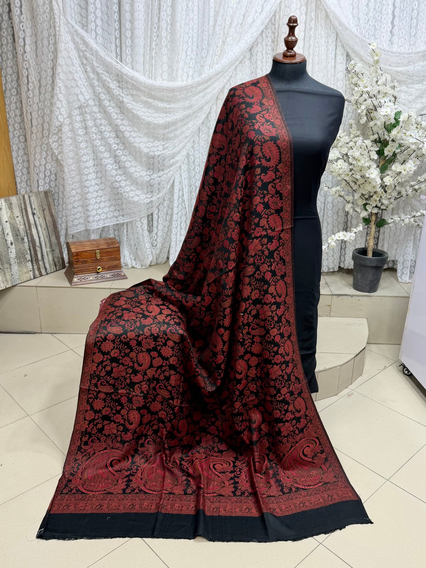 3 Piece Kani Shawl Suit | Plain Marina Suit With Kani Pashmina Shawl Perfect Gift