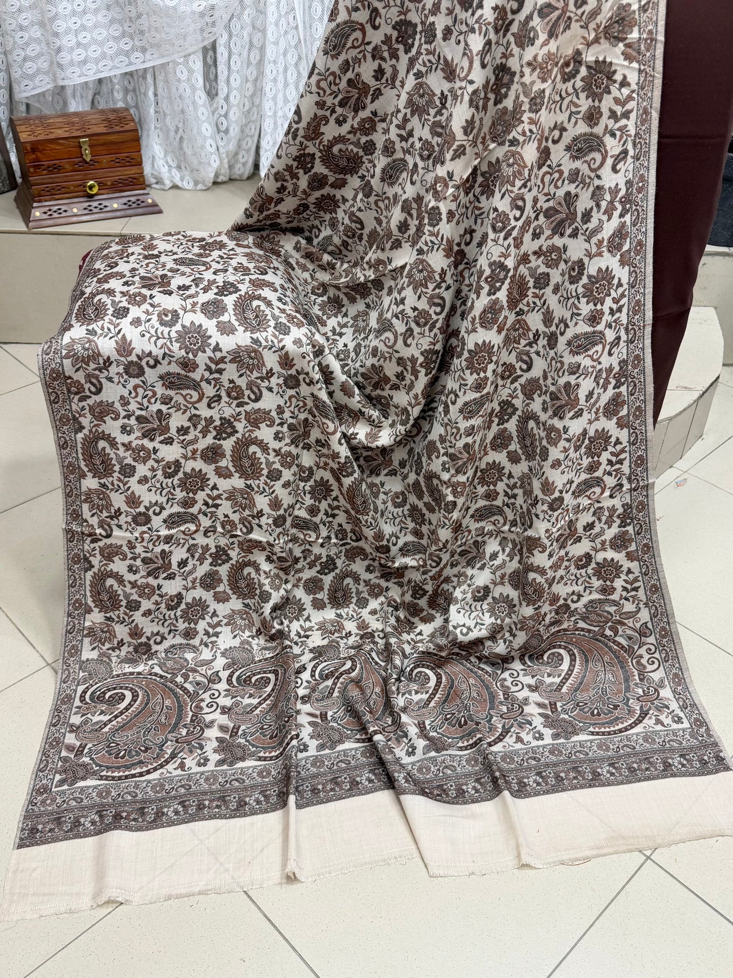 3 Piece Kani Shawl Suit | Plain Marina Suit With Kani Pashmina Shawl Perfect Gift