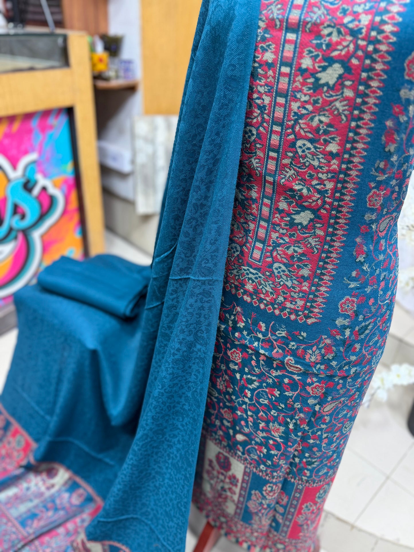 New Kani Pashmina Allover Design 3 Piece Unstitched Suit | Zinc