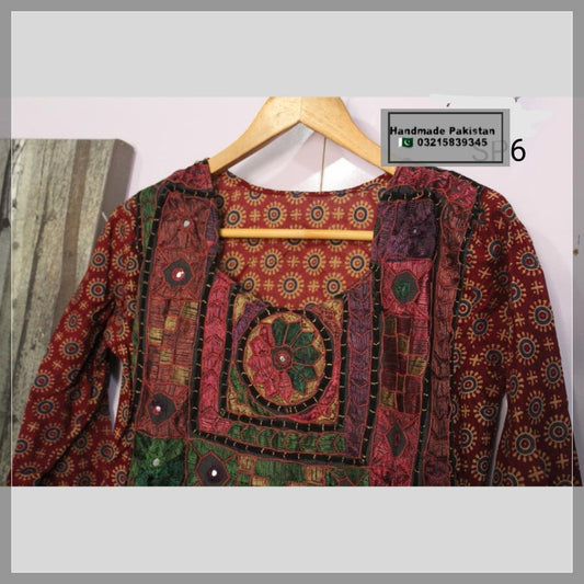 Ajrak Handmade Shirt - Stitched - SP6