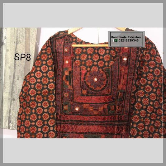 Ajrak Handmade Shirt - Stitched - SP8