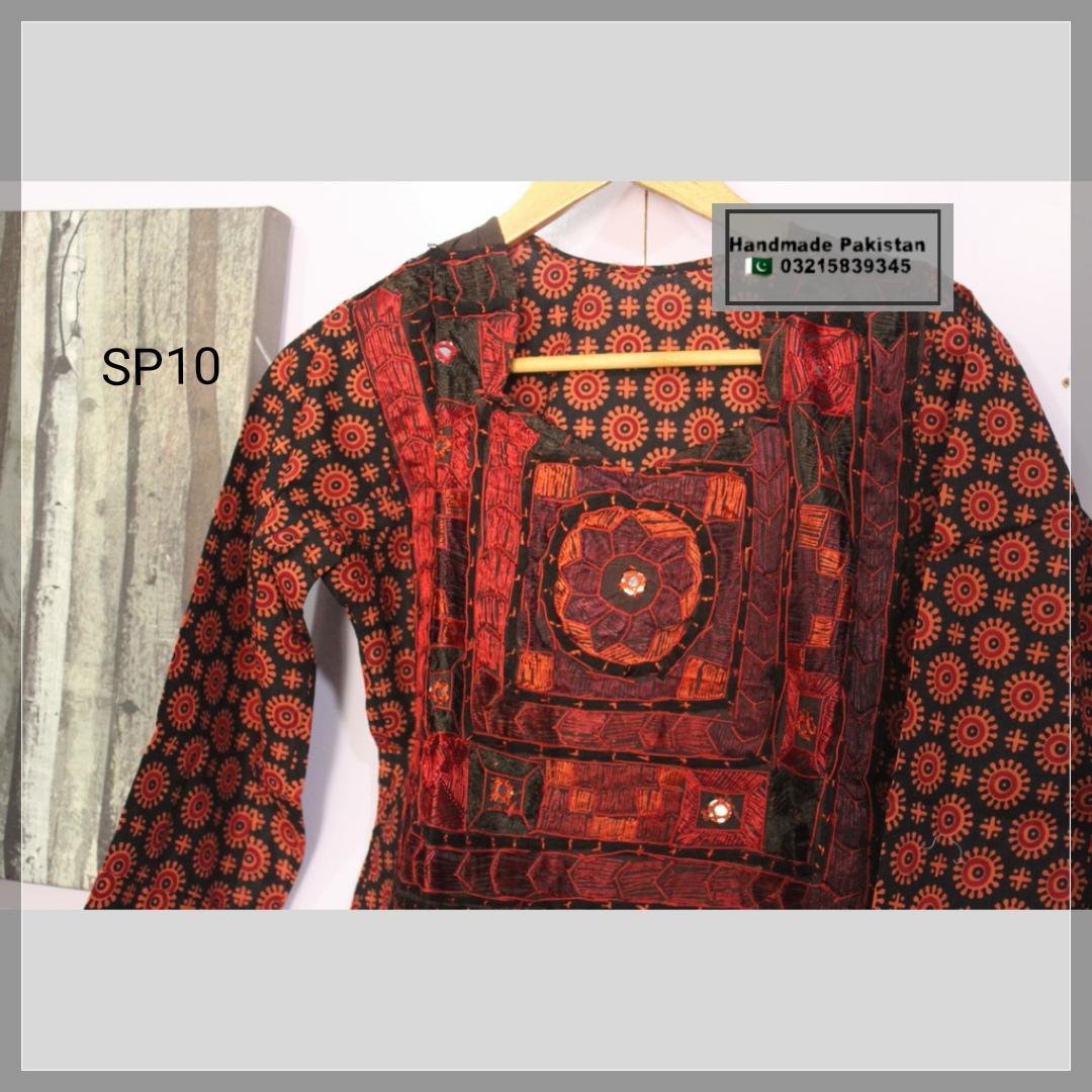Ajrak Handmade Shirt - Stitched - SP10