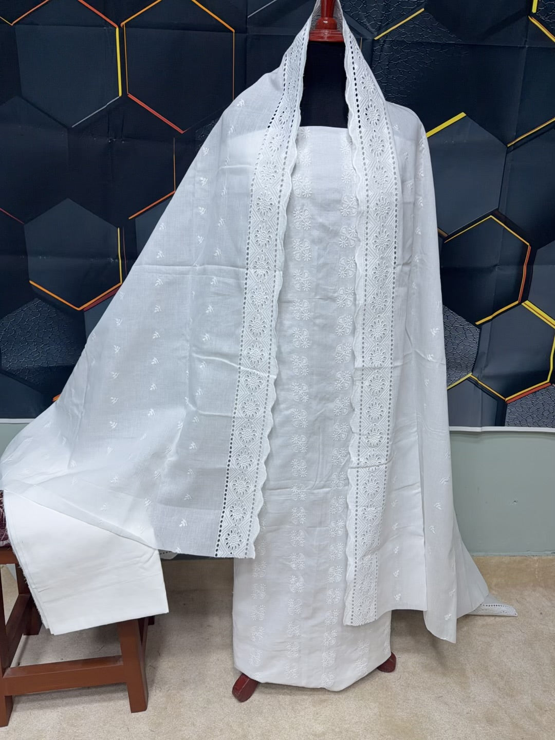 3 Piece Allover Chikankari Lawn Suit | Lawn Embroidered Dupatta