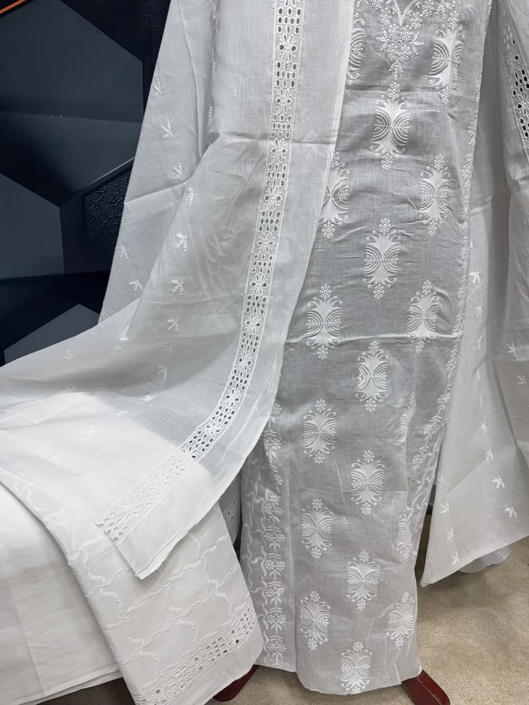 3 Piece Gala Daman Chikankari Lawn Suit | Lawn Embroidered Dupatta