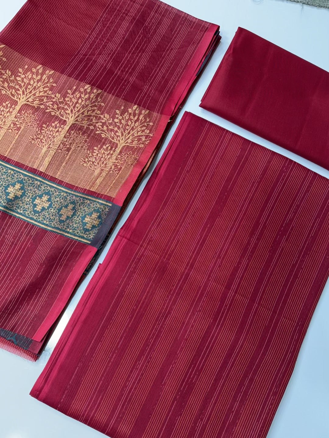 3 Piece Rangoli Lawn Suit With Lawn Kani Dupatta | Maroon New