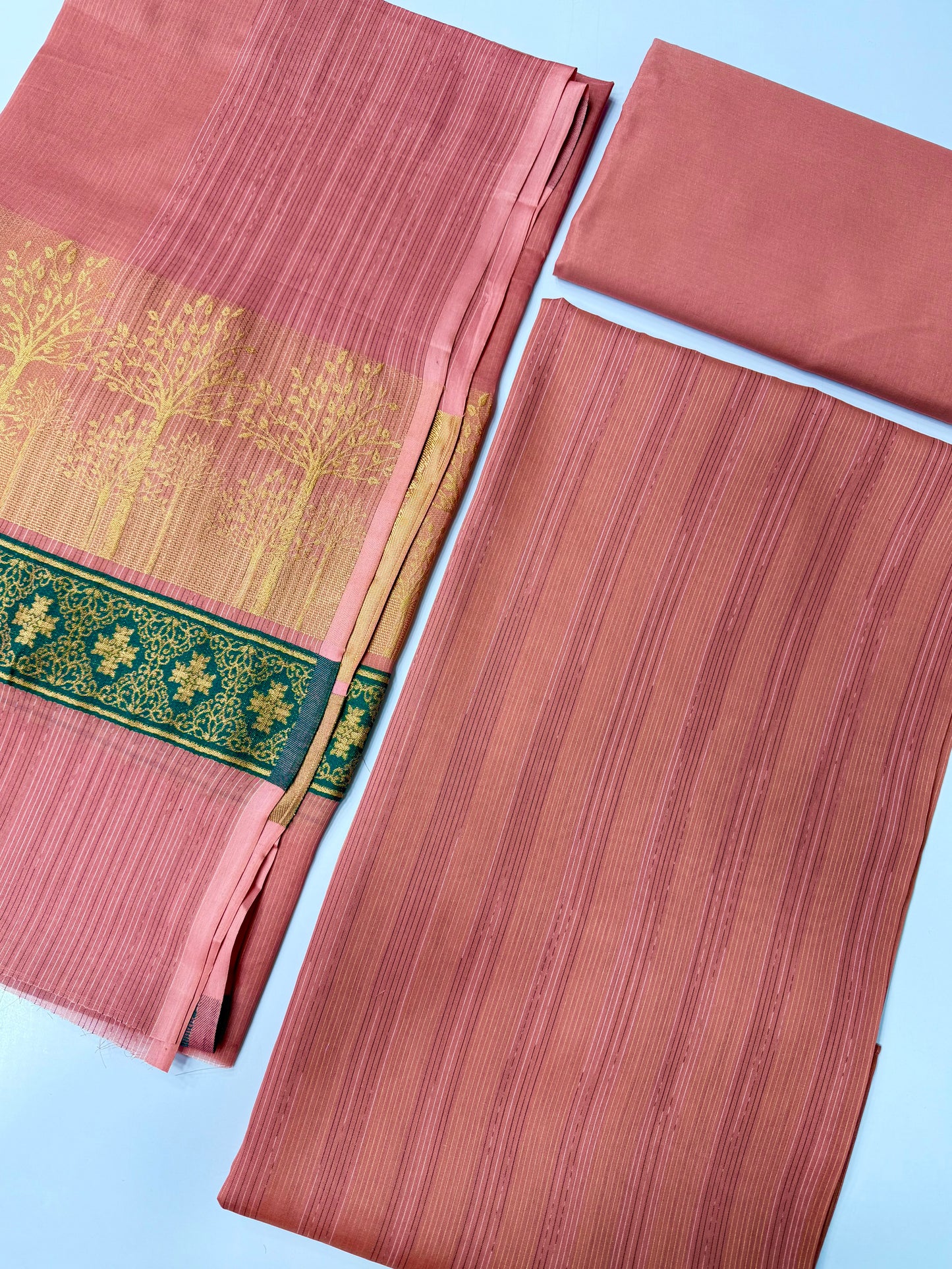 3 Piece Rangoli Lawn Suit With Lawn Kani Dupatta | Tea Pink