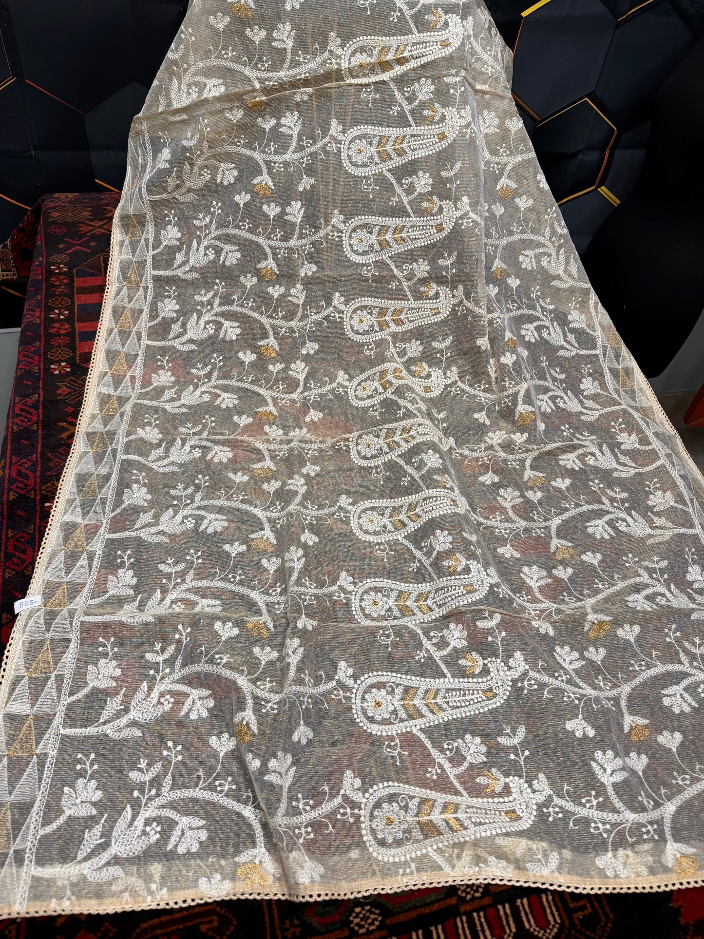 Masoori Embroidered Dupatta Chikankari Shadow Work | MS101