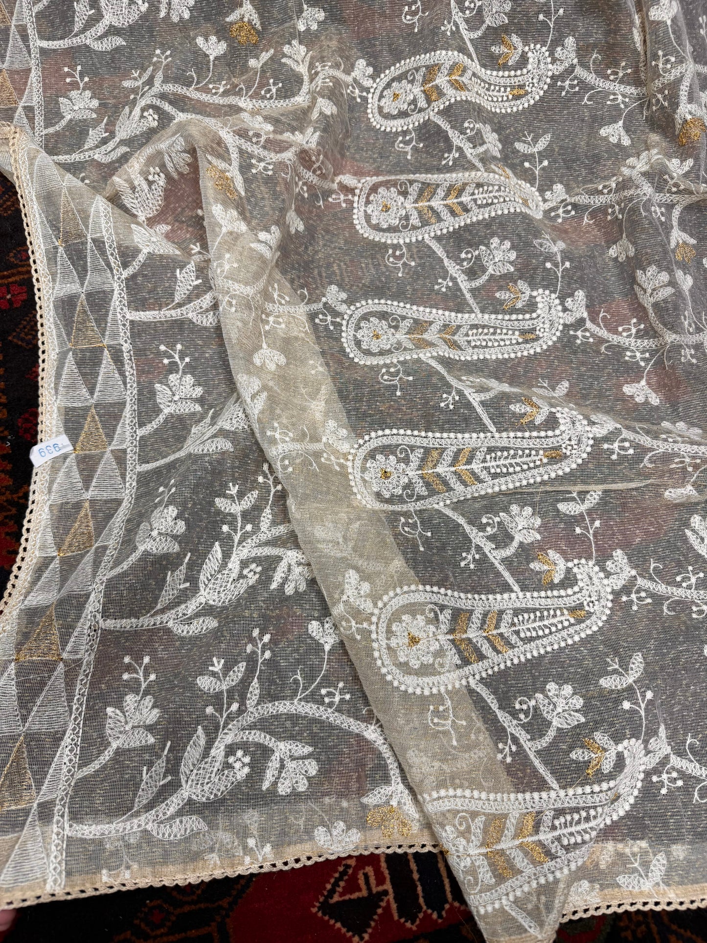 Masoori Embroidered Dupatta Chikankari Shadow Work | MS101