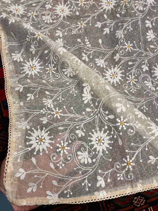 Masoori Embroidered Dupatta Chikankari Shadow Work | MS105