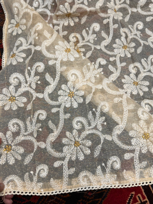 Masoori Embroidered Dupatta Chikankari Shadow Work | MS104