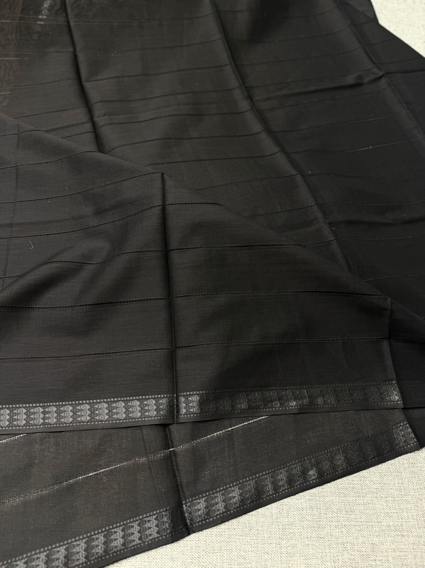 Black Tarkashi Lawn Shawl Jamawar Border