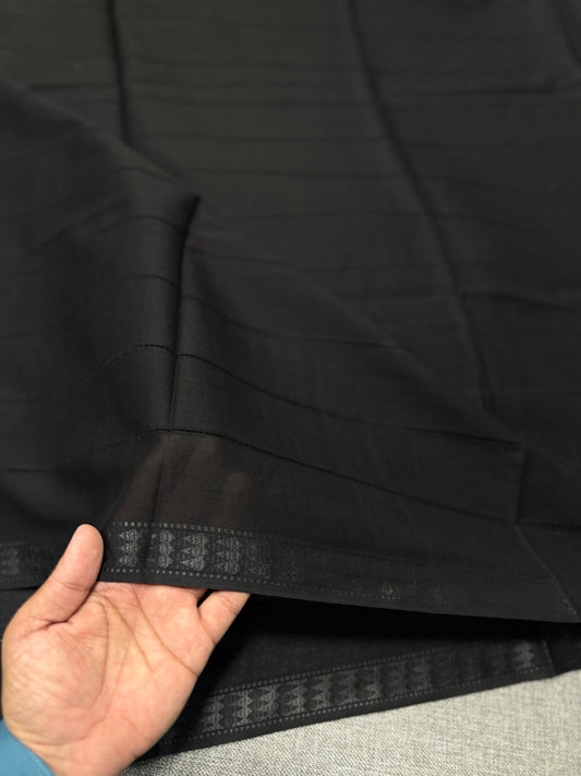 Black Tarkashi Lawn Shawl Jamawar Border