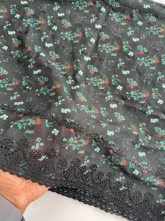 Chikankari Printed Shawl - Pure Lawn Full Size Shawl