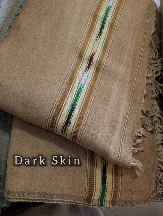 Gents Shawl Thick Wool | Pure, Fine and Soft Wool Islampur Swat Khaddi Made Shawl Perfect Gift | Dark Skin