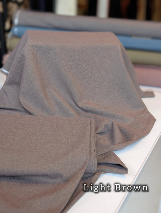 Gents Winter Suit - Wool - Premium Quality Plain Suit | Light Brown