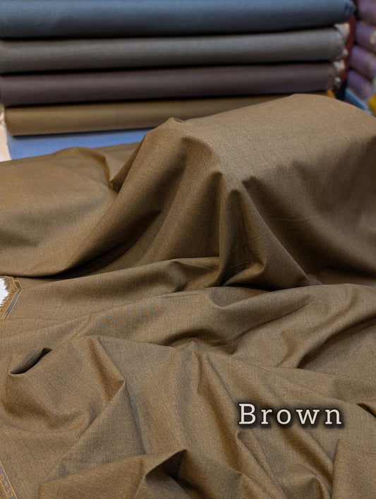 Gents Winter Suit - Wool - Premium Quality Plain Suit | Brown