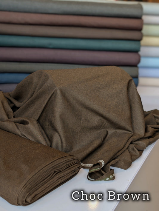 Gents Winter Suit - Wool - Premium Quality Plain Suit | Choc Brown