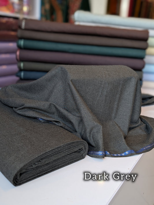 Gents Winter Suit - Wool - Premium Quality Plain Suit | Dark Grey