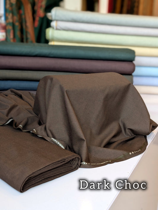 Gents Winter Suit - Wool - Premium Quality Plain Suit | Dark Choc