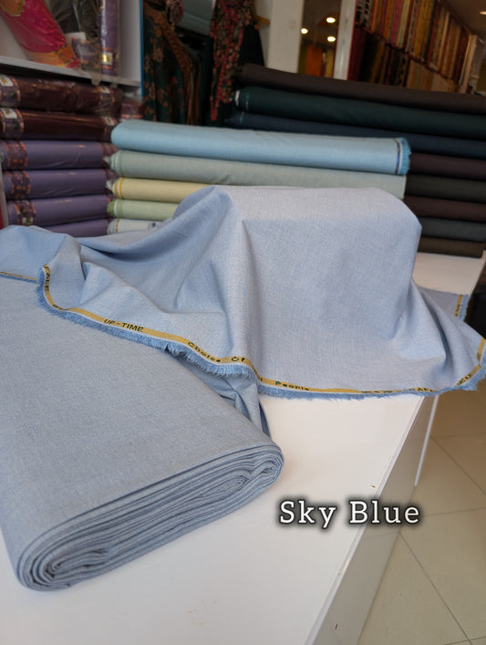 Gents Winter Suit - Wool - Premium Quality Plain Suit | Sky Blue