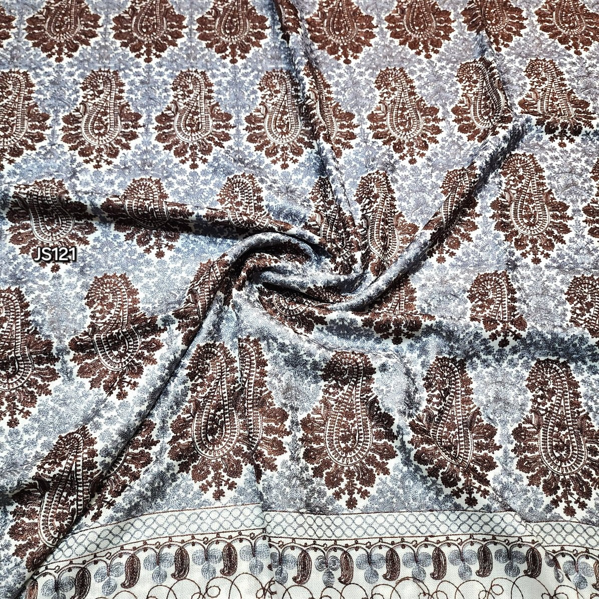 Paisley Embroidered Pashmina Full Size Shawl Beautiful Gift for Her 90*45 in