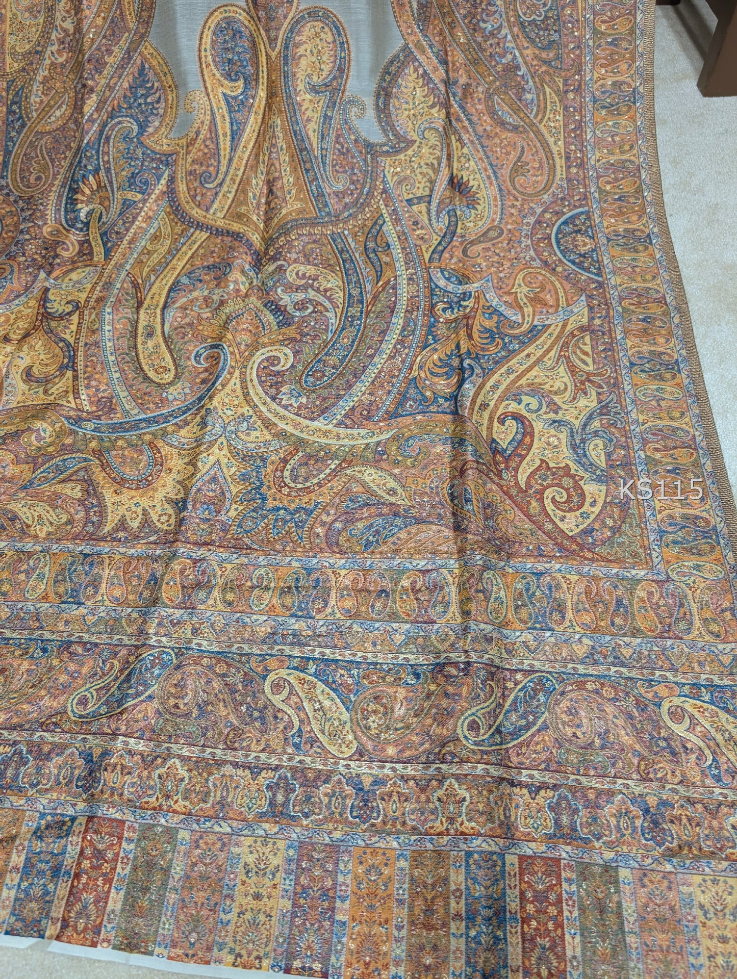 Luxury Kani Silk Shawl, Wedding Wrap Perfect Gift Made in Kashmir | KS115