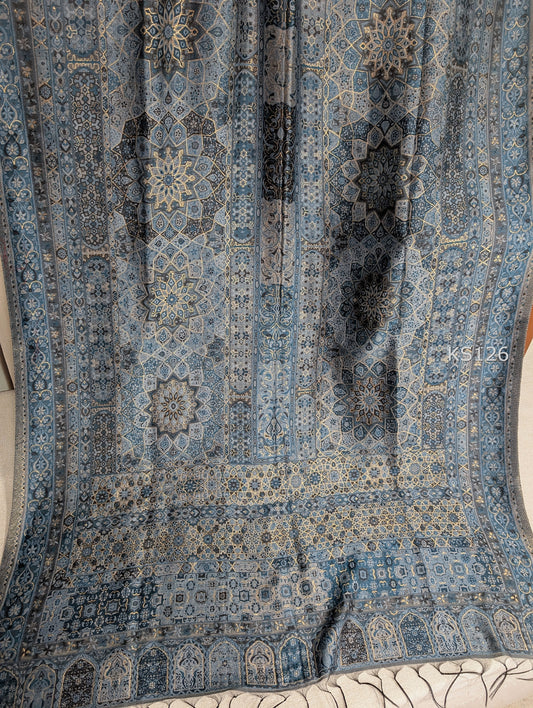 Luxury Kani Silk Shawl, Wedding Wrap Perfect Gift Made in Kashmir | KS126