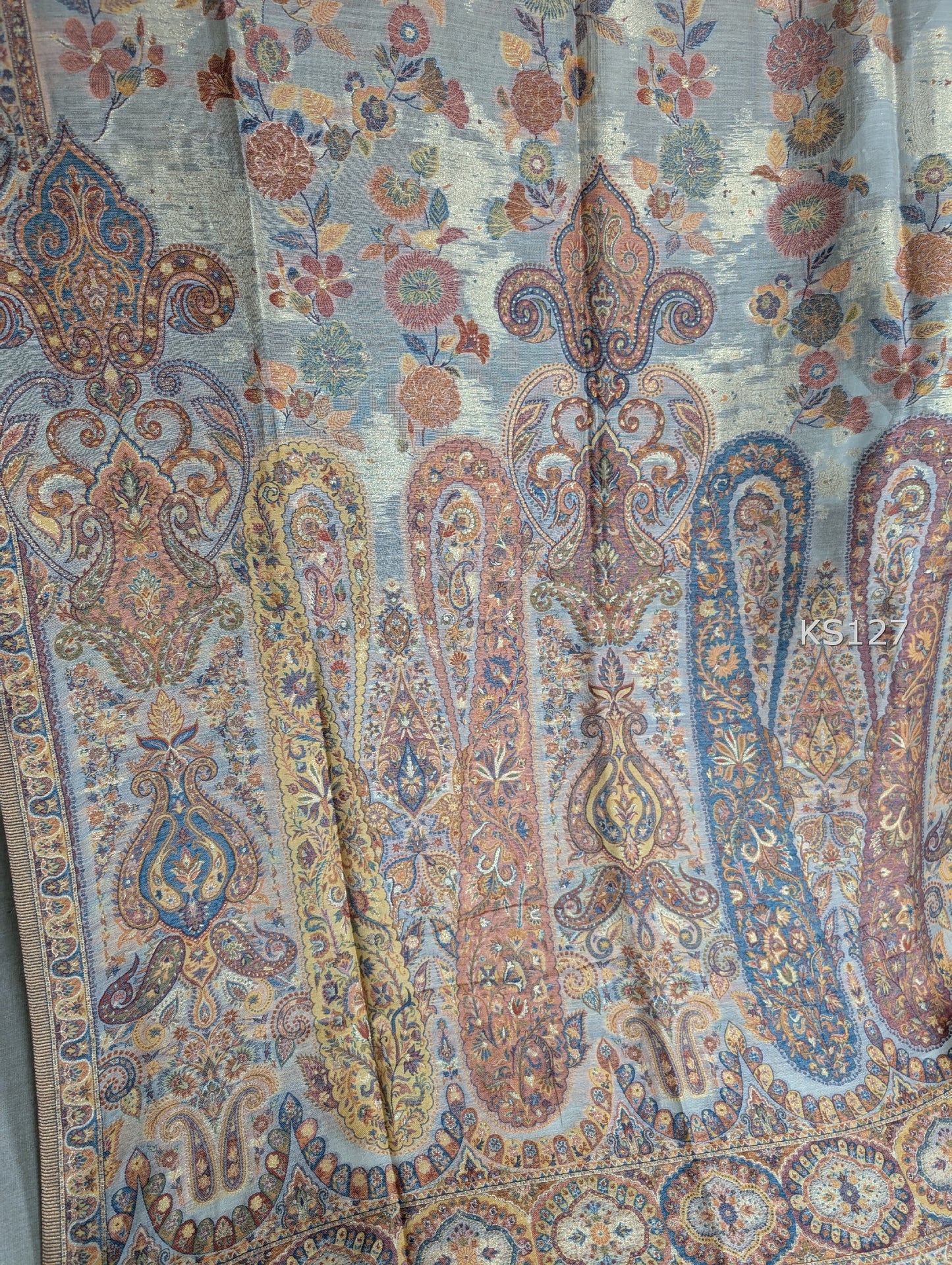 Luxury Kani Silk Shawl, Wedding Wrap Perfect Gift Made in Kashmir | KS127