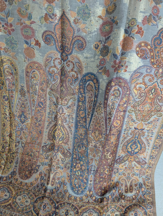 Luxury Kani Silk Shawl, Wedding Wrap Perfect Gift Made in Kashmir | KS127