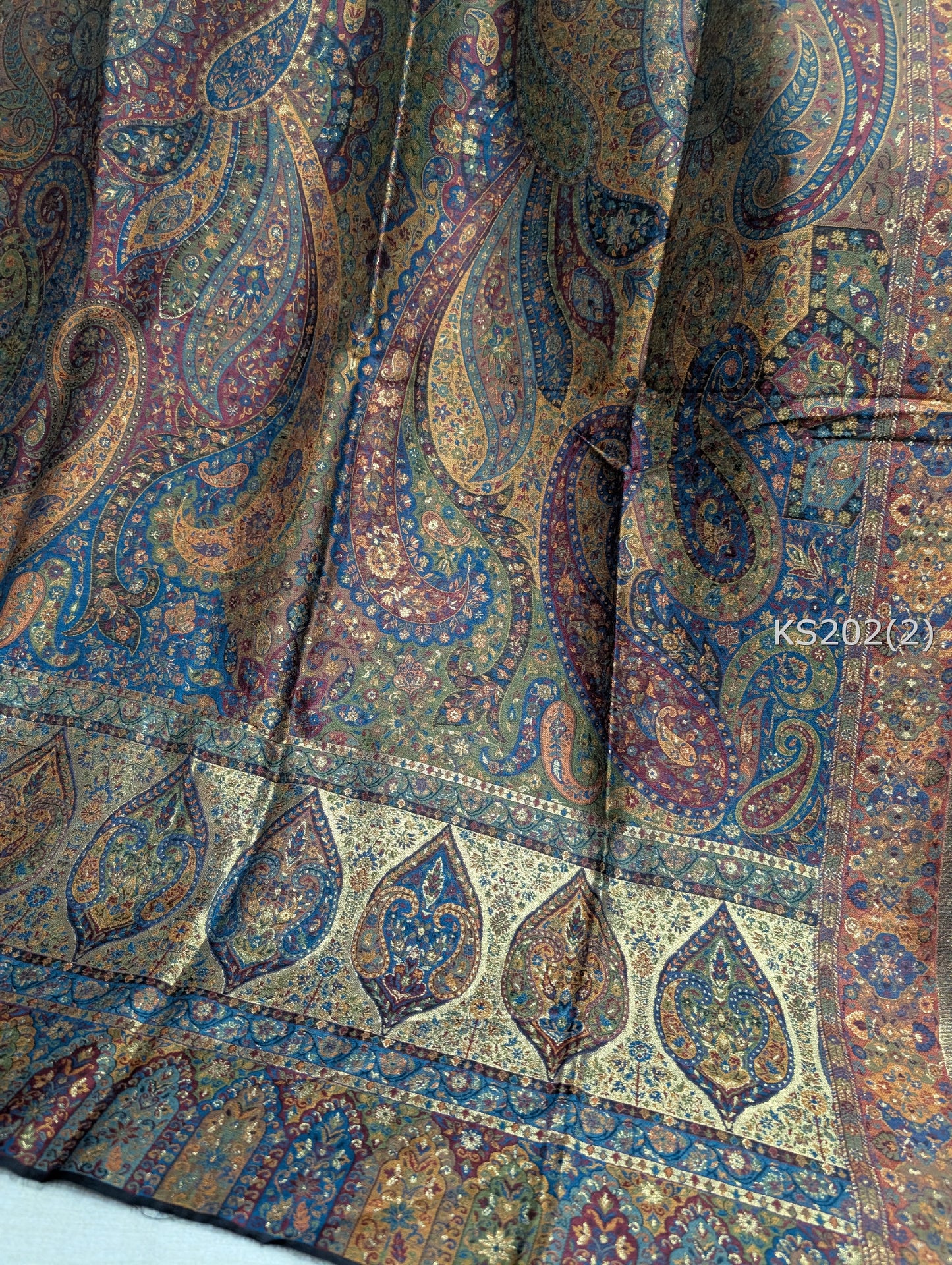 Luxury Kani Silk Shawl, Wedding Wrap Perfect Gift Made in Kashmir | KS202