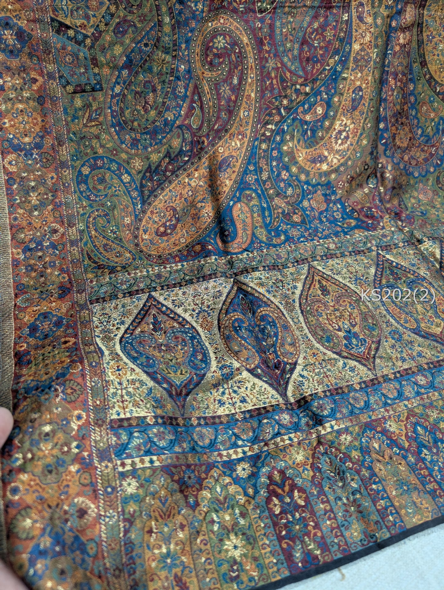 Luxury Kani Silk Shawl, Wedding Wrap Perfect Gift Made in Kashmir | KS202