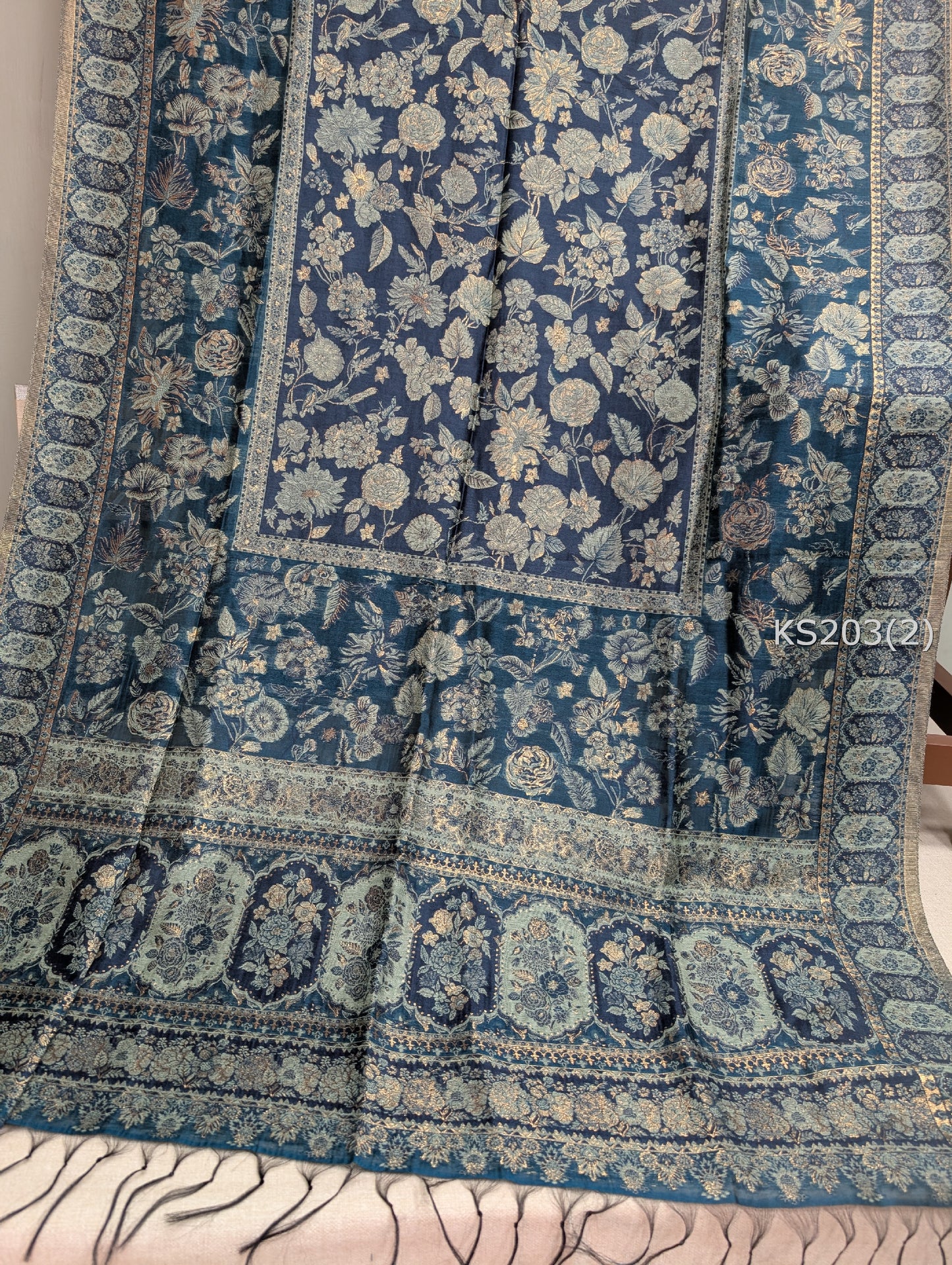 Luxury Kani Silk Shawl, Wedding Wrap Perfect Gift Made in Kashmir | KS201
