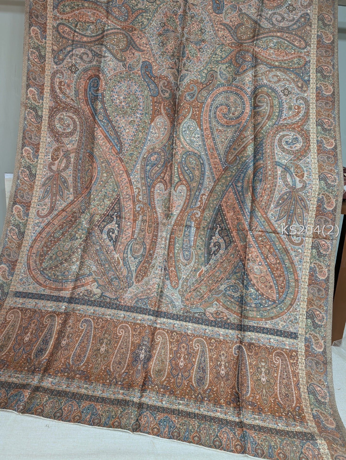 Luxury Kani Silk Shawl, Wedding Wrap Perfect Gift Made in Kashmir | KS204