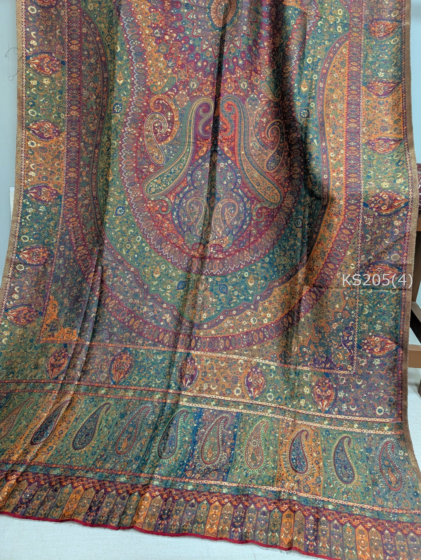 Luxury Kani Silk Shawl, Wedding Wrap Perfect Gift Made in Kashmir | KS201