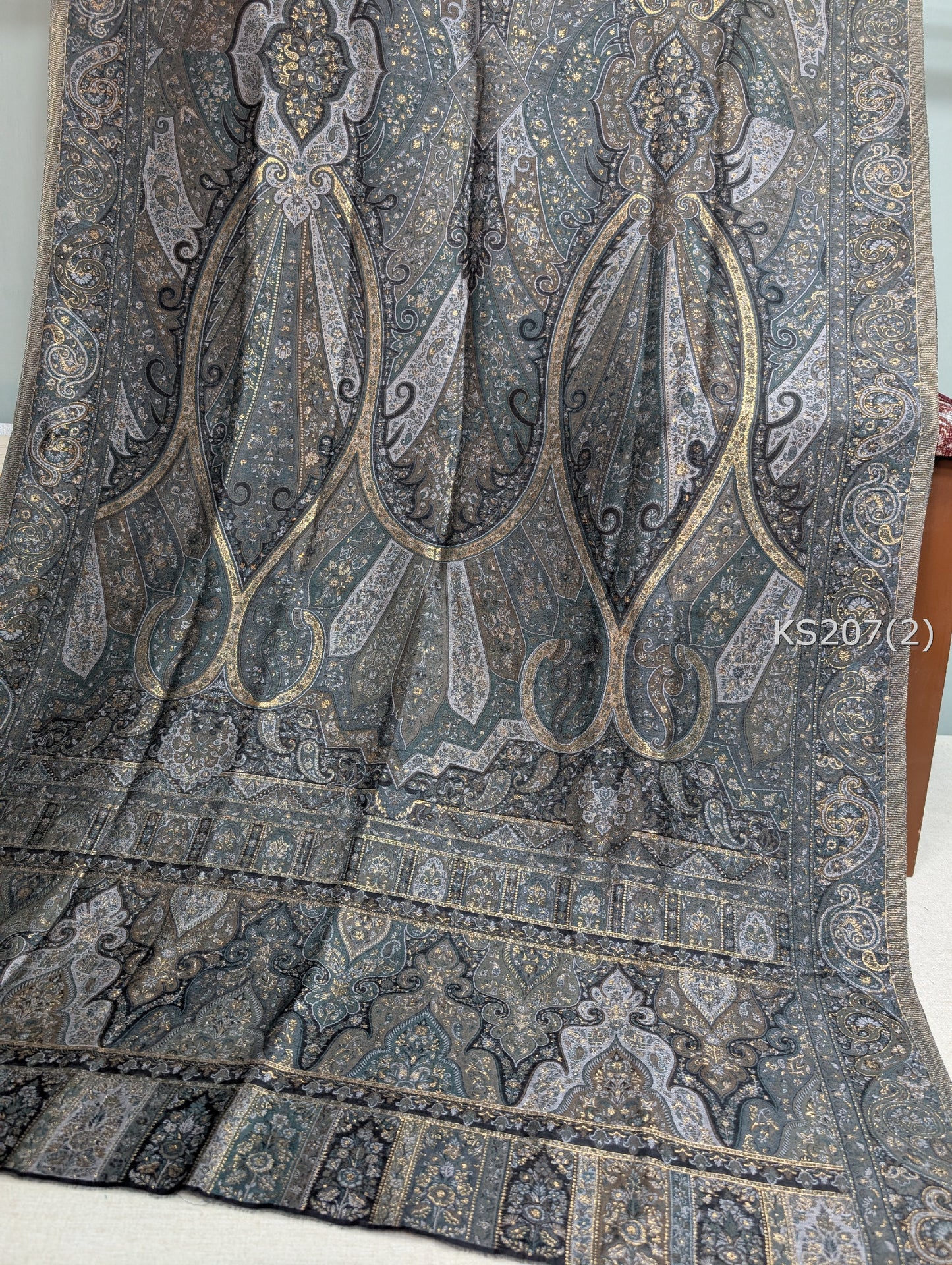 Luxury Kani Silk Shawl, Wedding Wrap Perfect Gift Made in Kashmir | KS207