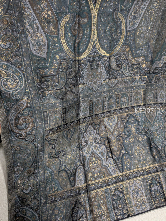 Luxury Kani Silk Shawl, Wedding Wrap Perfect Gift Made in Kashmir | KS207