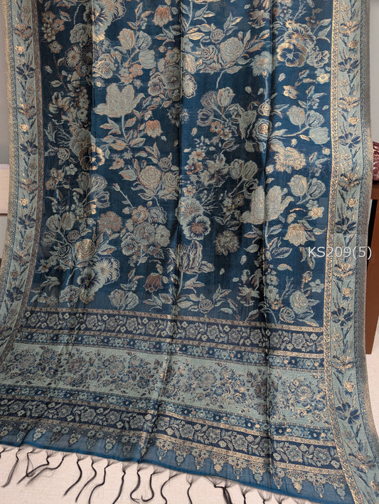 Luxury Kani Silk Shawl, Wedding Wrap Perfect Gift Made in Kashmir | KS209