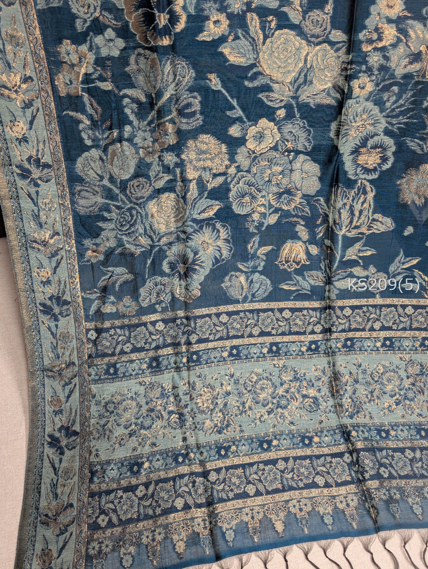 Luxury Kani Silk Shawl, Wedding Wrap Perfect Gift Made in Kashmir | KS209