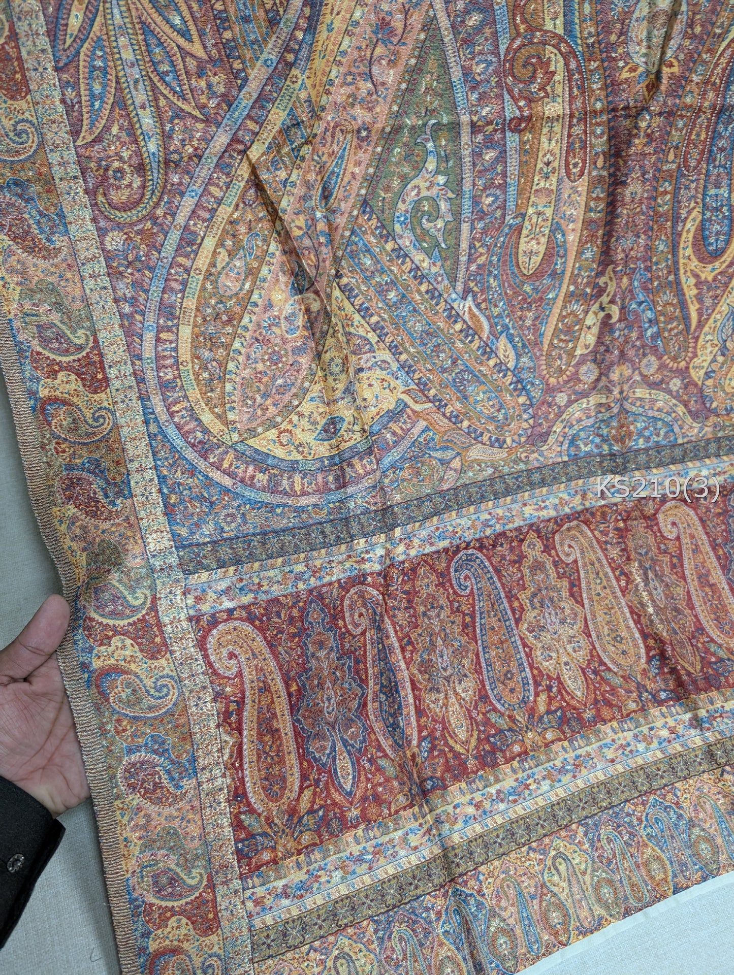 Luxury Kani Silk Shawl, Wedding Wrap Perfect Gift Made in Kashmir | KS210