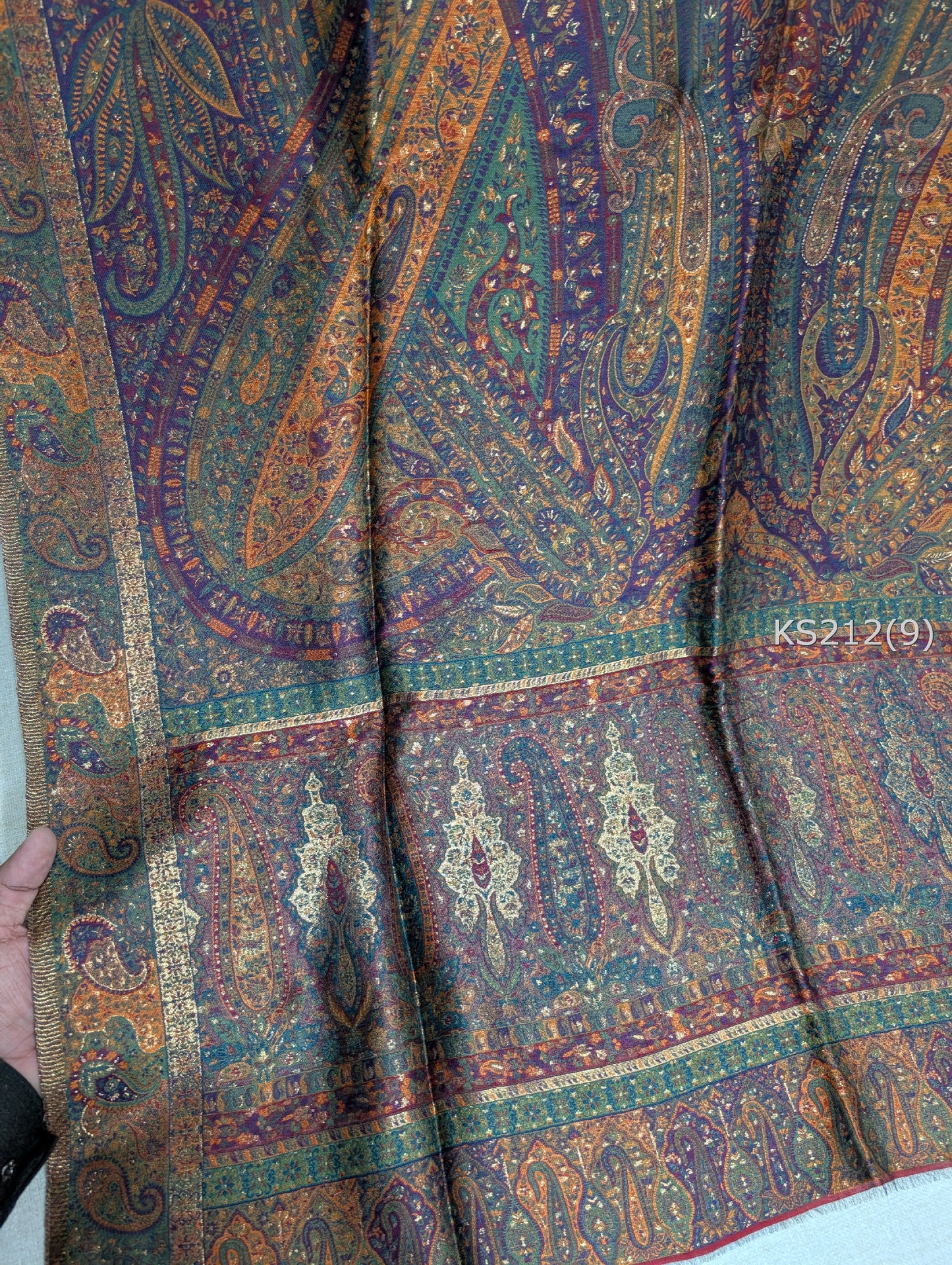 Luxury Kani Silk Shawl, Wedding Wrap Perfect Gift Made in Kashmir | KS212