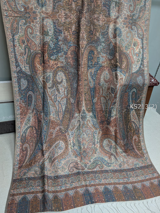 Luxury Kani Silk Shawl, Wedding Wrap Perfect Gift Made in Kashmir | KS213