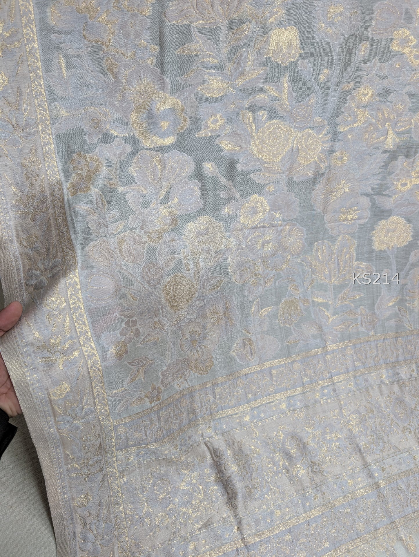 Luxury Kani Silk Shawl, Wedding Wrap Perfect Gift Made in Kashmir | KS214