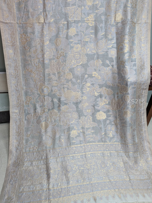 Luxury Kani Silk Shawl, Wedding Wrap Perfect Gift Made in Kashmir | KS214