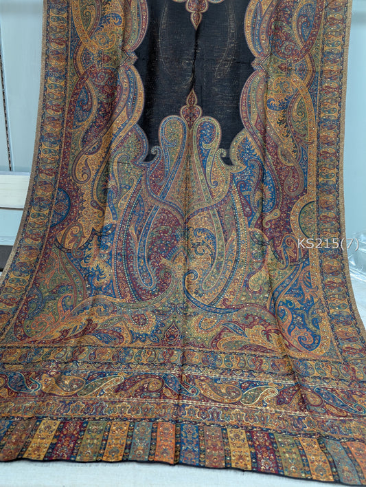 Luxury Kani Silk Shawl, Wedding Wrap Perfect Gift Made in Kashmir | KS215
