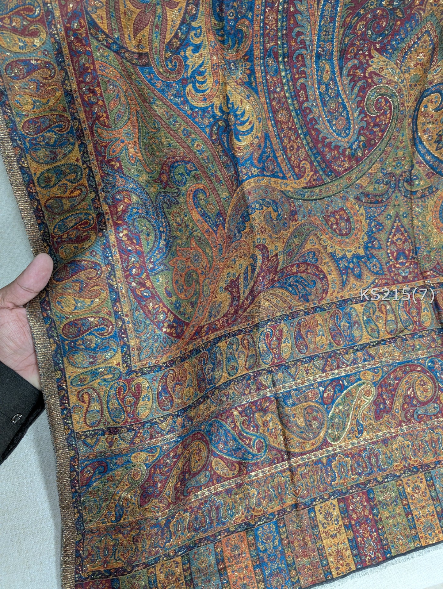 Luxury Kani Silk Shawl, Wedding Wrap Perfect Gift Made in Kashmir | KS215