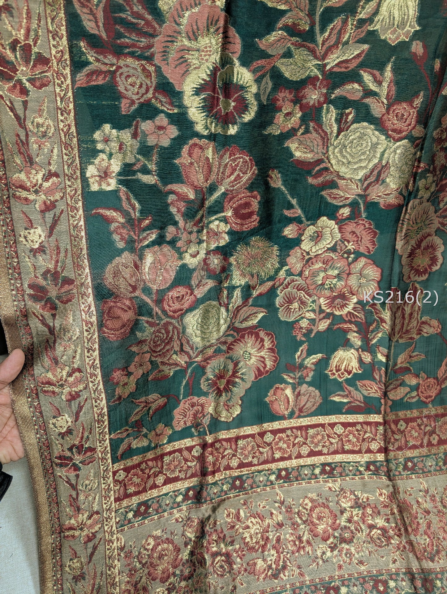 Luxury Kani Silk Shawl, Wedding Wrap Perfect Gift Made in Kashmir | KS216