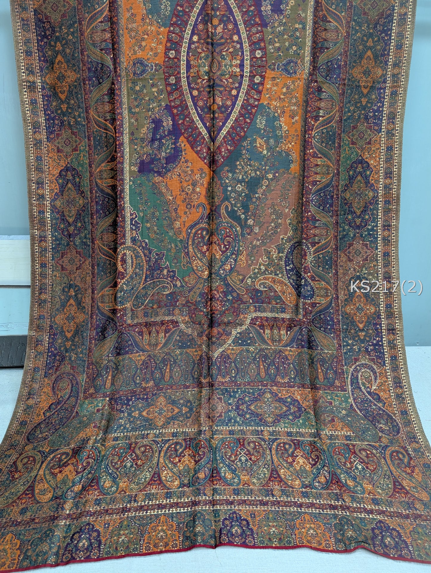 Luxury Kani Silk Shawl, Wedding Wrap Perfect Gift Made in Kashmir | KS217