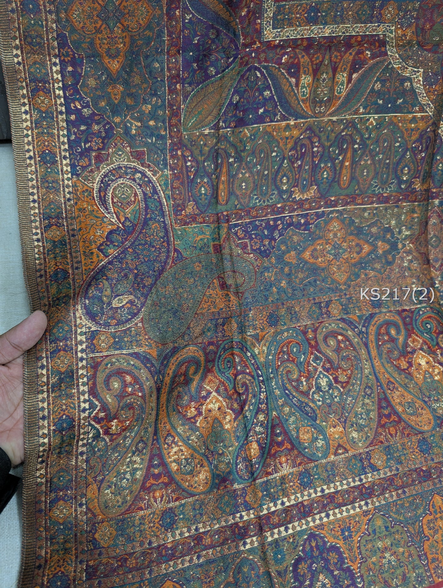 Luxury Kani Silk Shawl, Wedding Wrap Perfect Gift Made in Kashmir | KS217