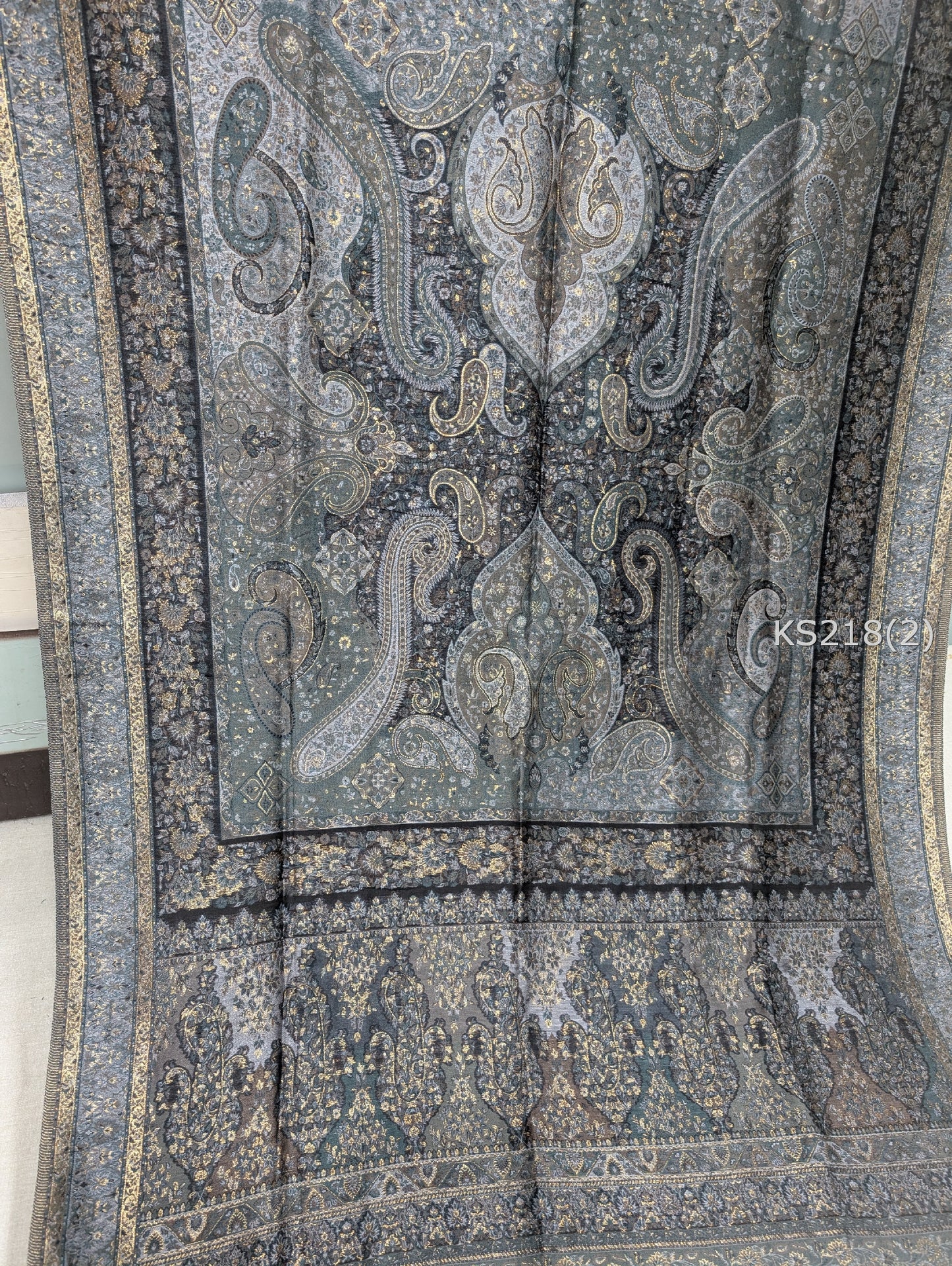 Luxury Kani Silk Shawl, Wedding Wrap Perfect Gift Made in Kashmir | KS218