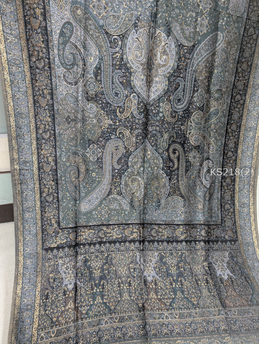 Luxury Kani Silk Shawl, Wedding Wrap Perfect Gift Made in Kashmir | KS218